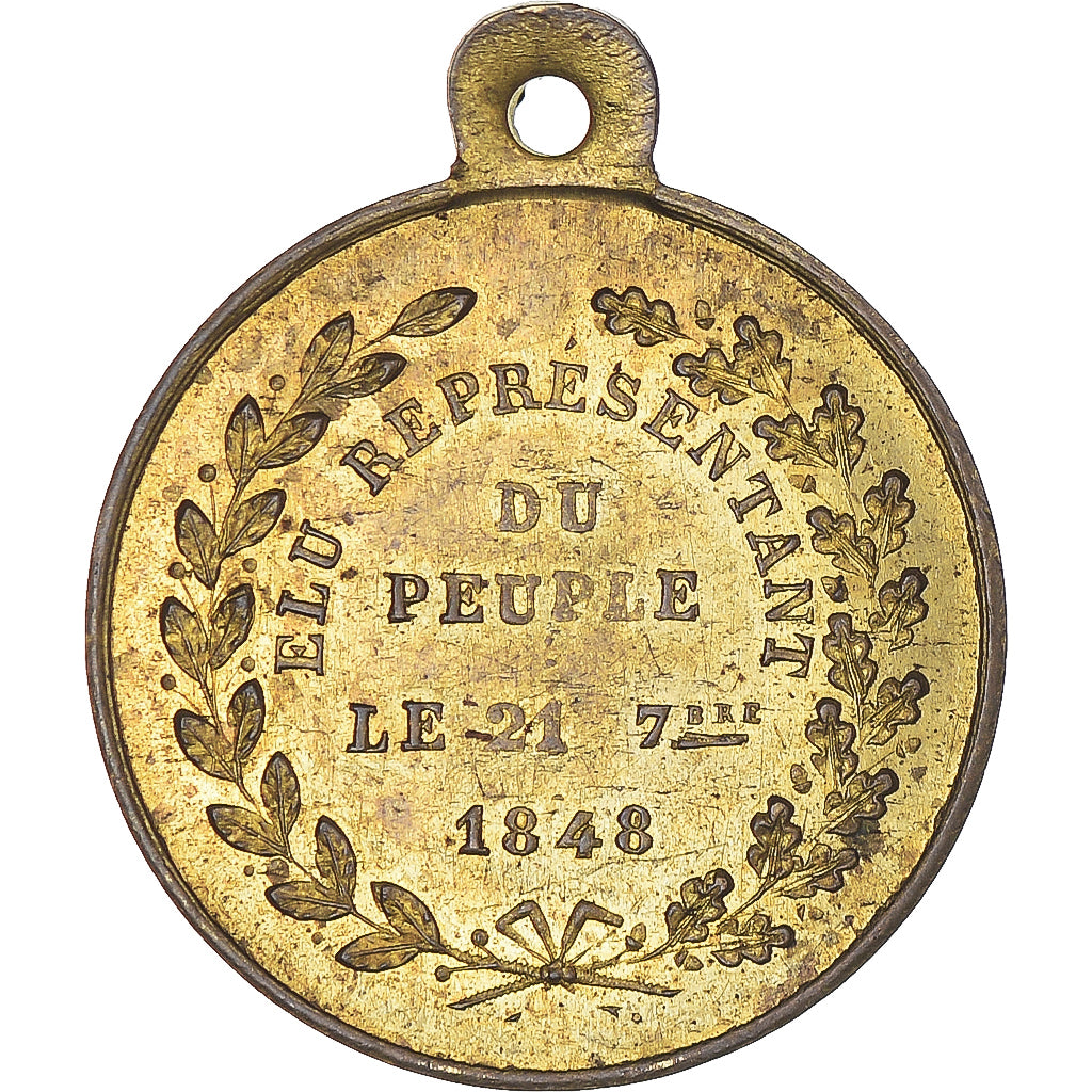 Francia, zeton, Louis Napoléon Bonaparte, Représentant du Peuple, 1848, MBC+