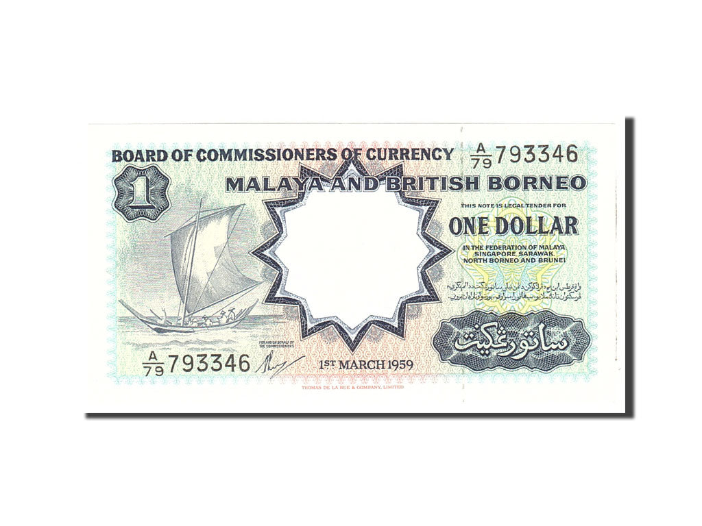 Banknote, Malaya and British Borneo, 1 Dollar, 1959, 1959-03-01, KM:8a