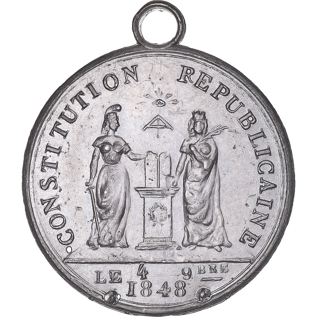 Francia, zeton, L.N Bonaparte, Constitution Républicaine, History, 1848, EBC