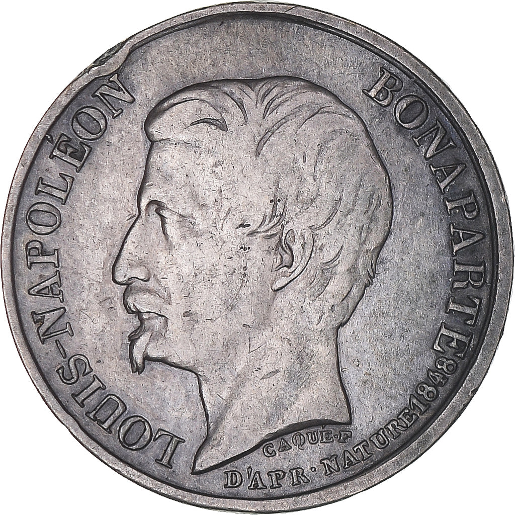 Frankreich, betaalpenning, Louis Napoléon Bonaparte, History, 1848, Caqué