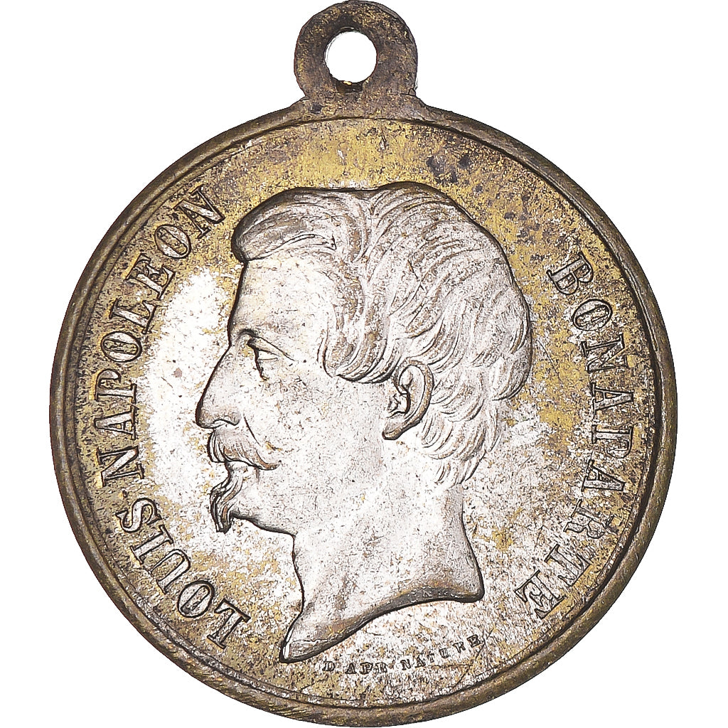 Francja, Token, Louis Napoléon Bonaparte, Historia, 1848, Caqué, AU(50-53)