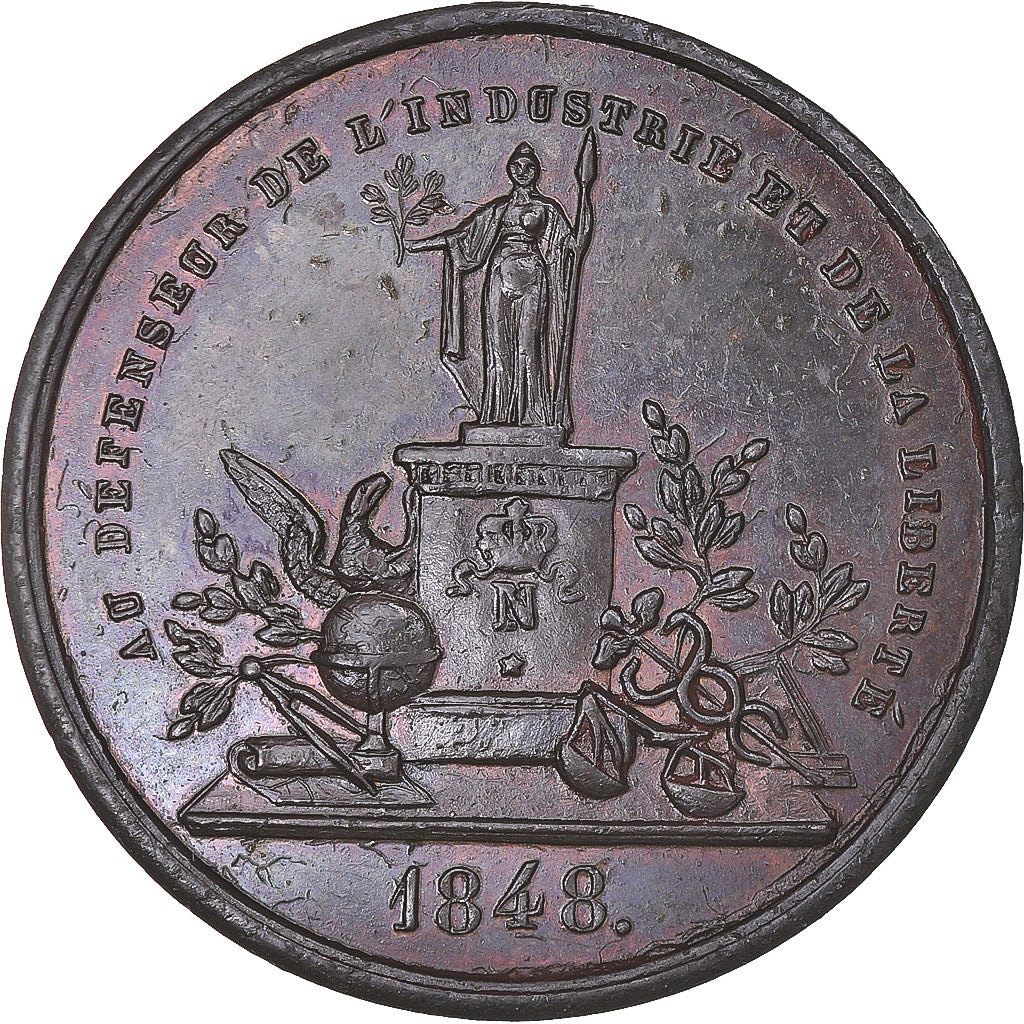 Francia, medalla, Louis Napoléon Bonaparte, Défenseur de l'Industrie et de la