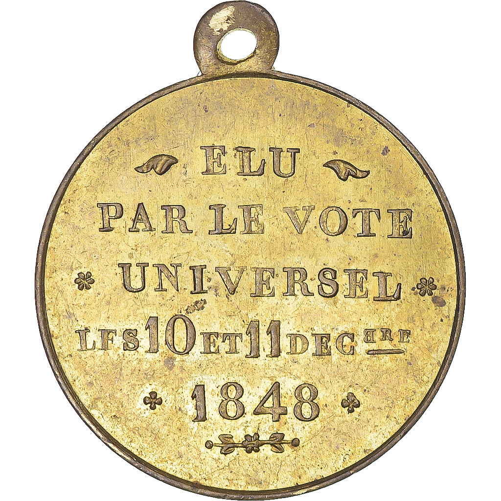 France, Medal, Louis Napoléon Bonaparte, Elu par le Vote Universel, 1848