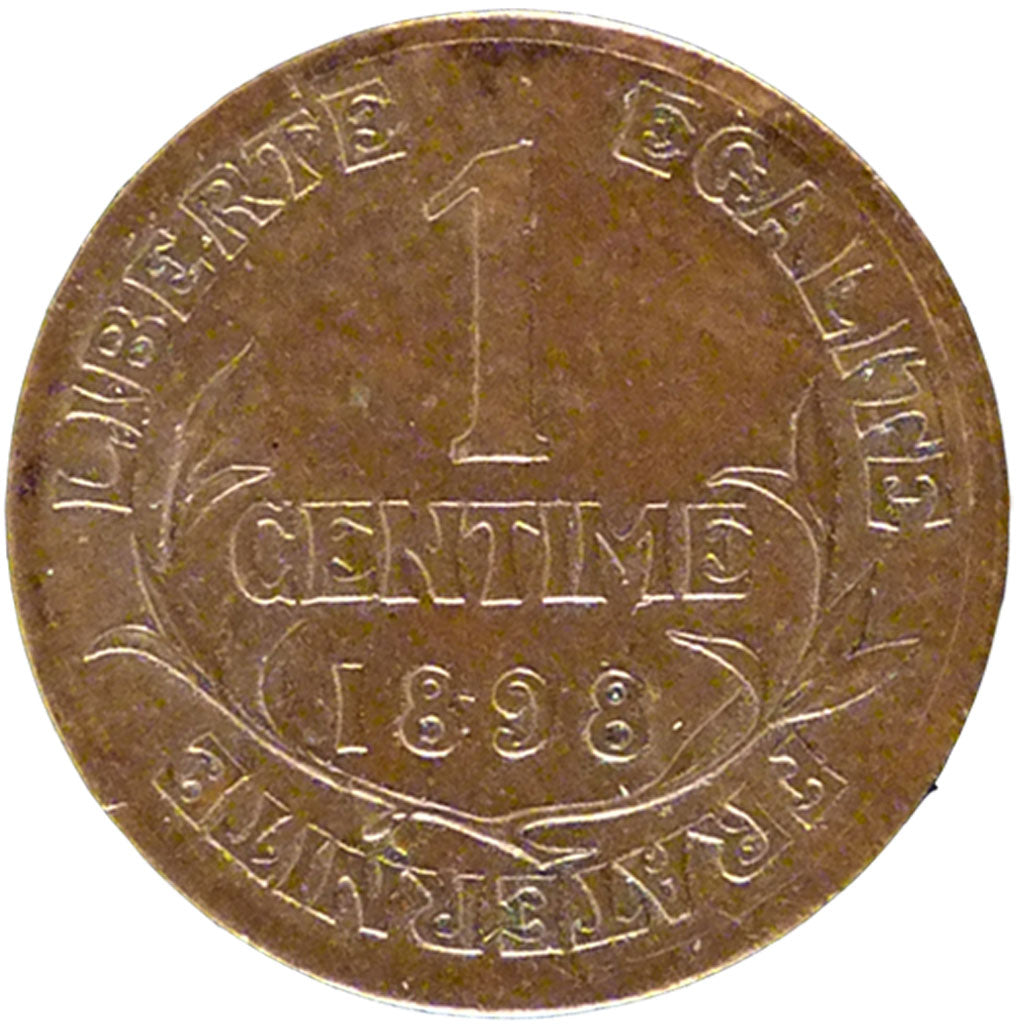 FRANCE, Dupuis, Centime, 1898, Paris, KM #840, AU(50-53), Bronze, 15, Gadoury...