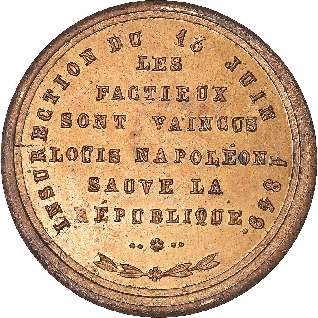 Francia, medaglia, Insurection du 13 Juin, Deuxième République, 1849, SPL-