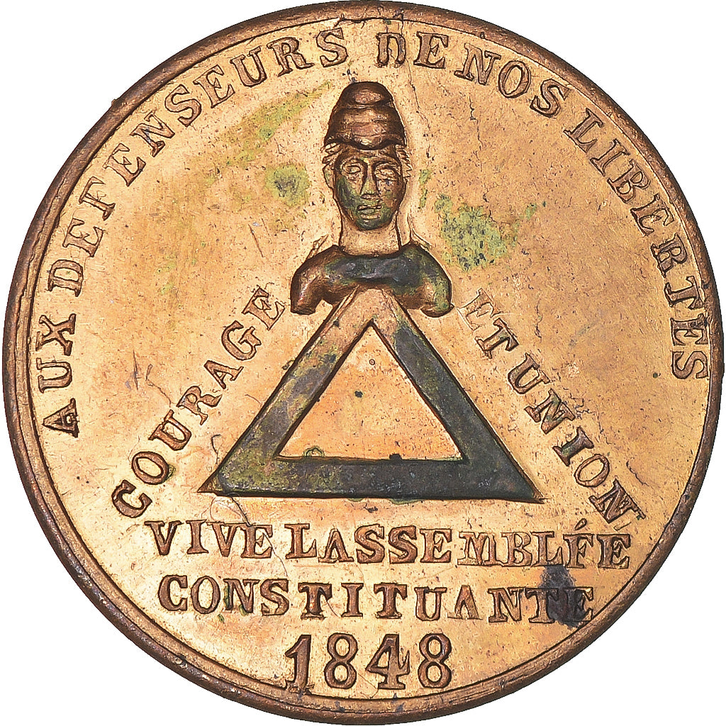 France, Medal, Insurection du 13 Juin, Deuxième République, 1849, AU(50-53)