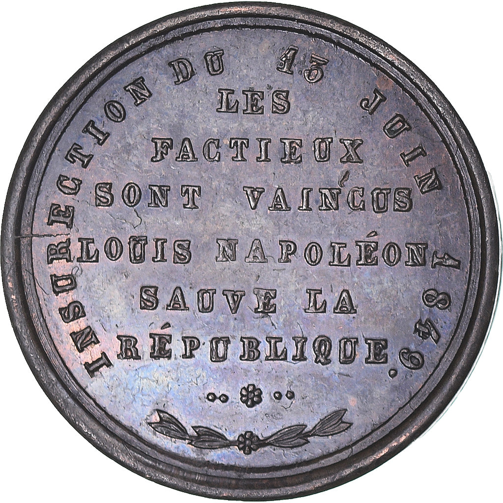 France, Medal, Insurection du 13 Juin, Deuxième République, 1849, AU(55-58)