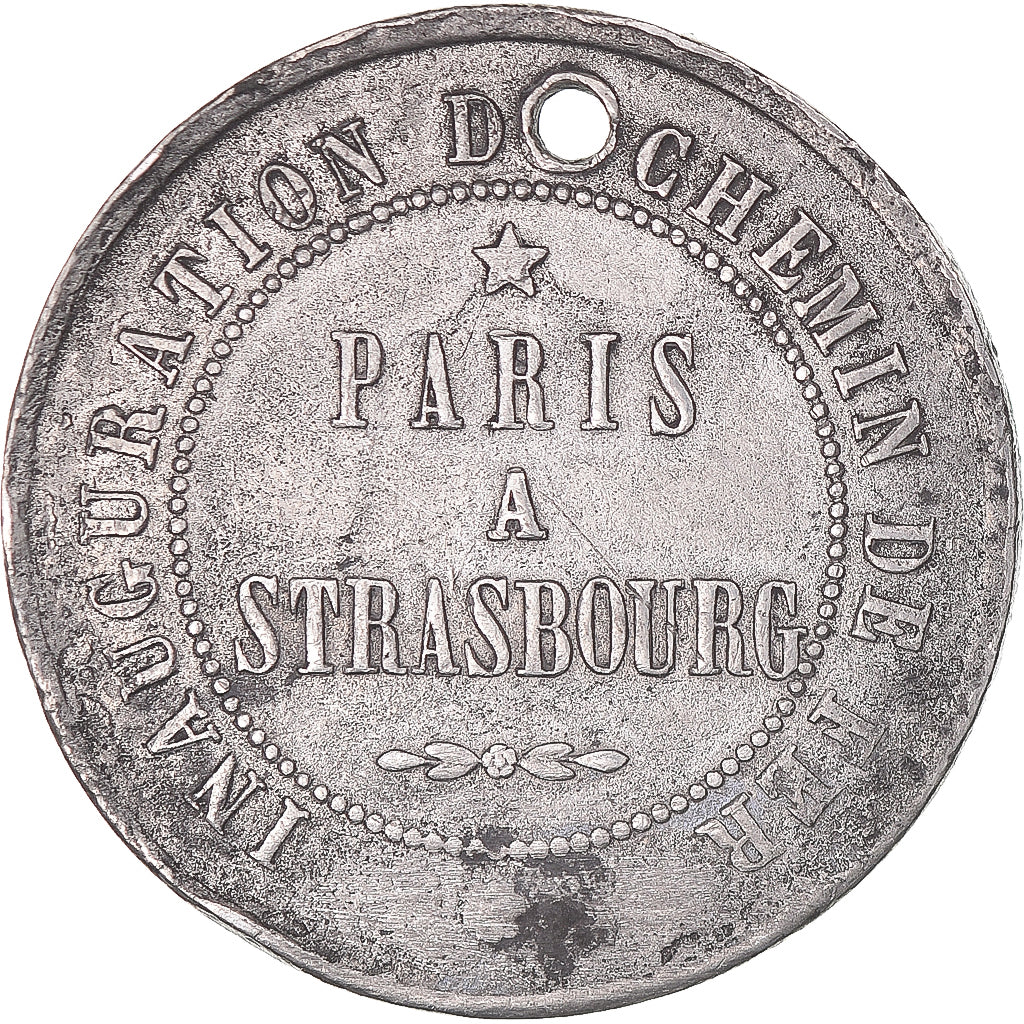 Francia, medaglia, Inauguration de la Ligne de Chemin de Fer Paris-Strasbourg