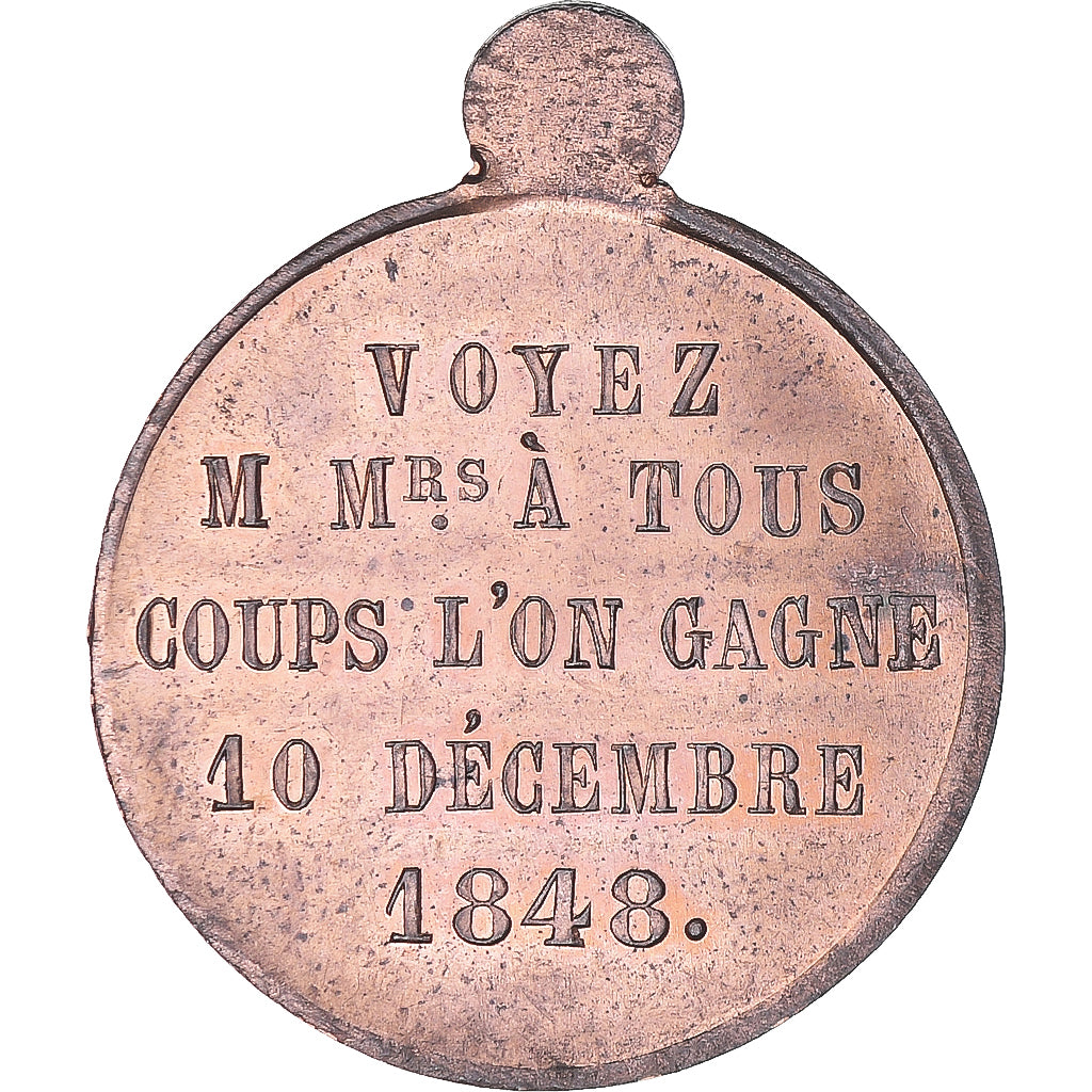 Francia, medalla, IIe République, Election de Louis Napoléon Bonaparte