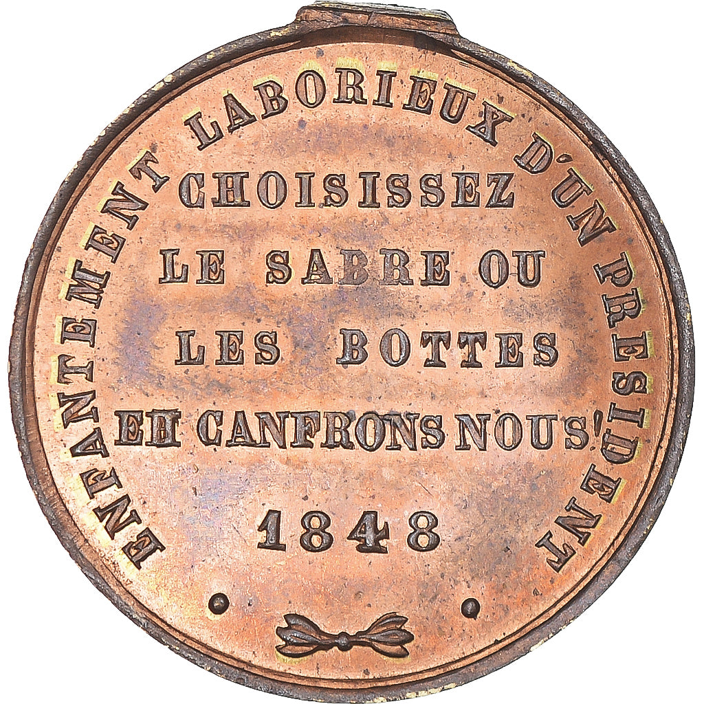 França, medalha, Candidature à la Présidence, Satirique, 1848, AU(55-58)