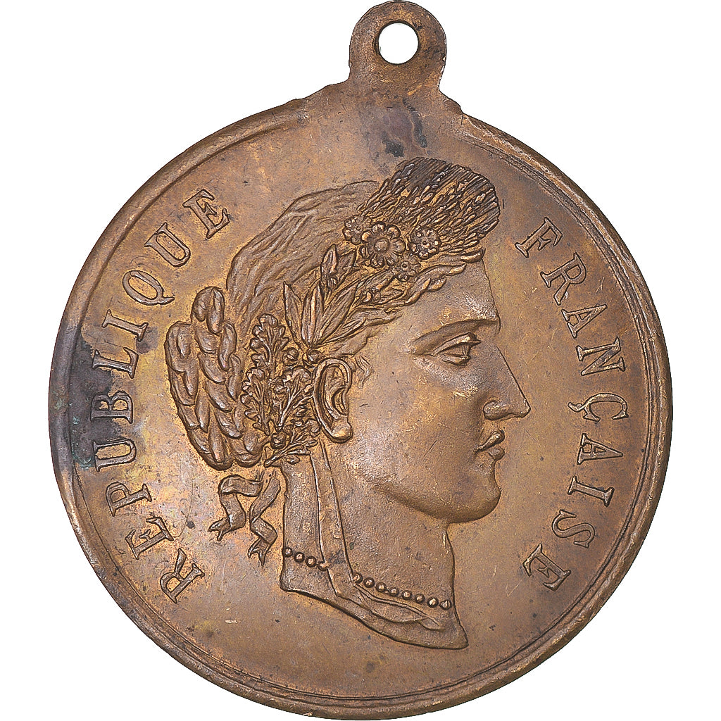França, medalha, Grand Concours de Musique, Laval, 1877, AU(50-53), Cobre