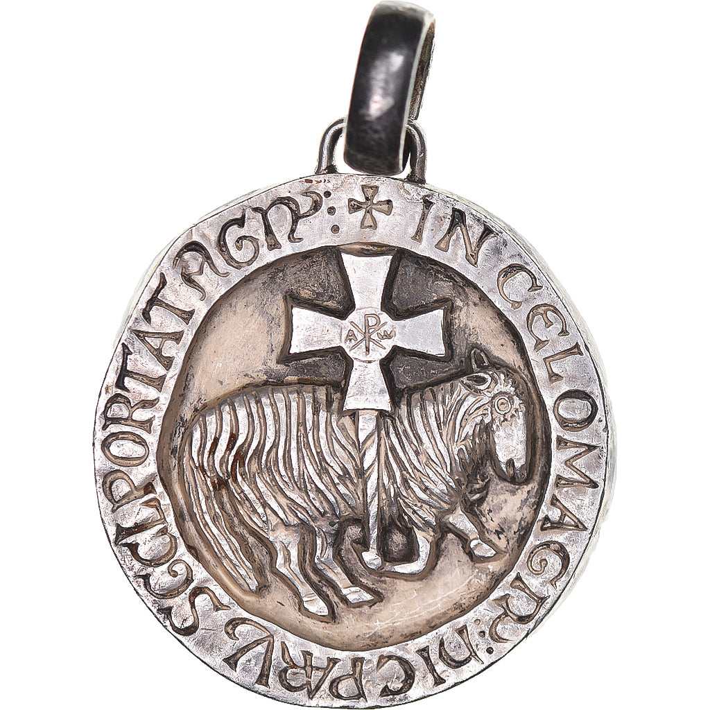 Francia, medalla, L'agneau de Cluny, Religions & beliefs, MBC+, Bronce plateado