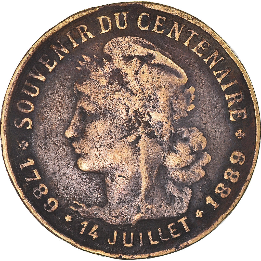 Frankrijk, Medaille, Centenaire de la Révolution, Ville de Saint-Etienne, 1889