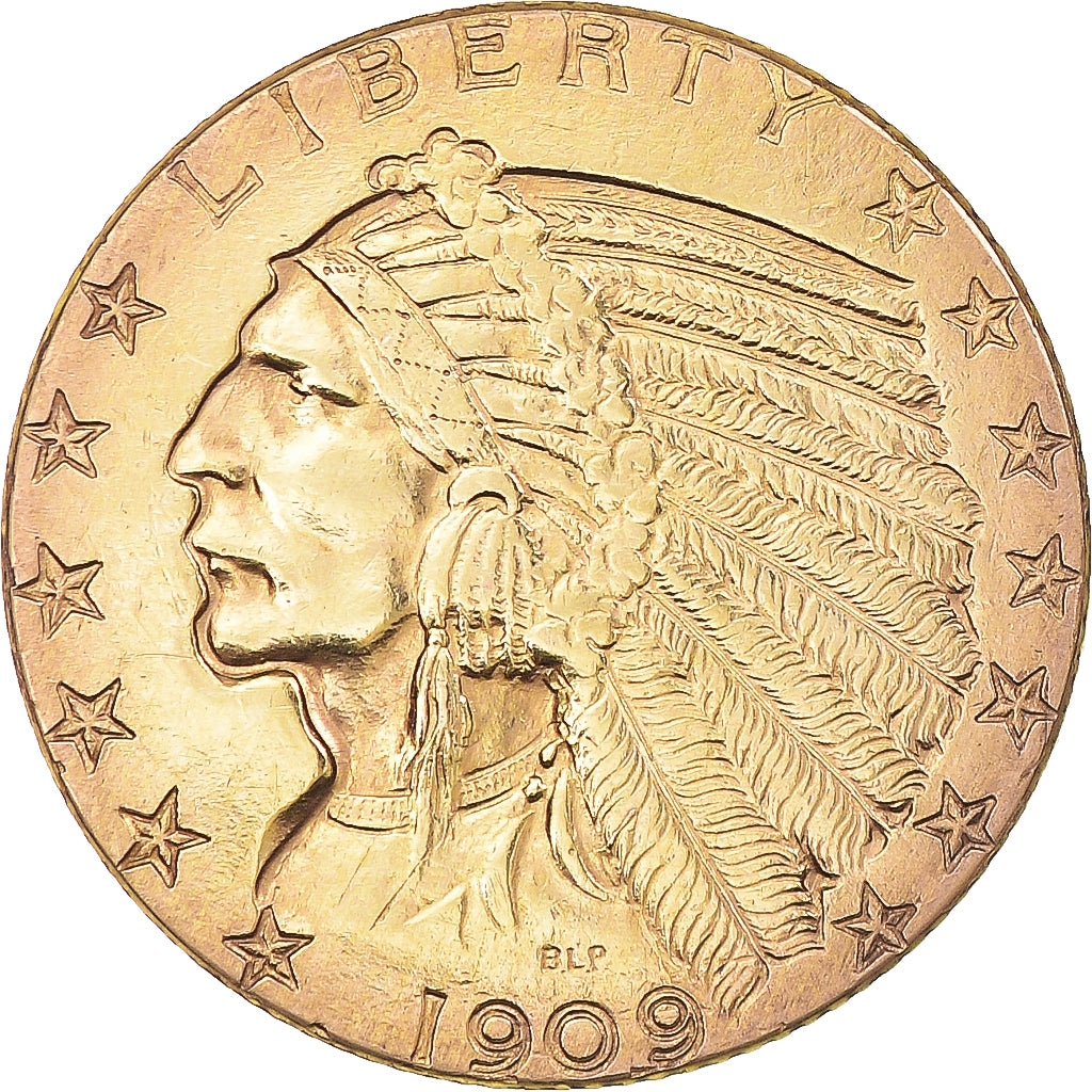 Münze, Vereinigte Staaten, Indian Head, $5, Half Eagle, 1909, Denver, SS+