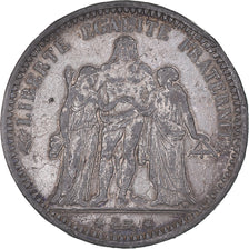 Coin, France, Hercule, 5 Francs, 1873, Paris, Contemporary forgery in tin