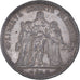Coin, France, Hercule, 5 Francs, 1873, Paris, Contemporary forgery in tin