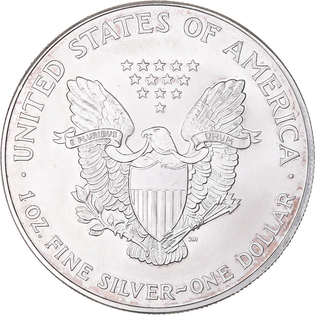 Coin, United States, Silver Oz, Dollar, 2000, Philadelphia, MS(63), Silver
