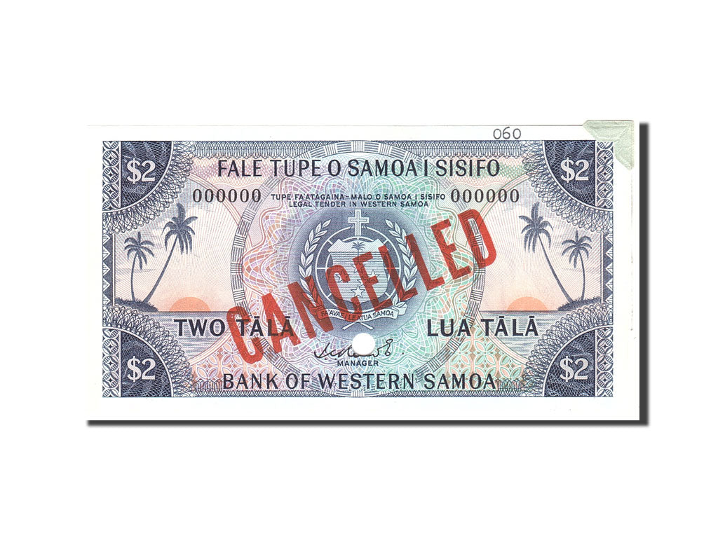 Western Samoa, 2 Tala, 1967, Specimen, KM:17s, Undated, UNC(65-70)