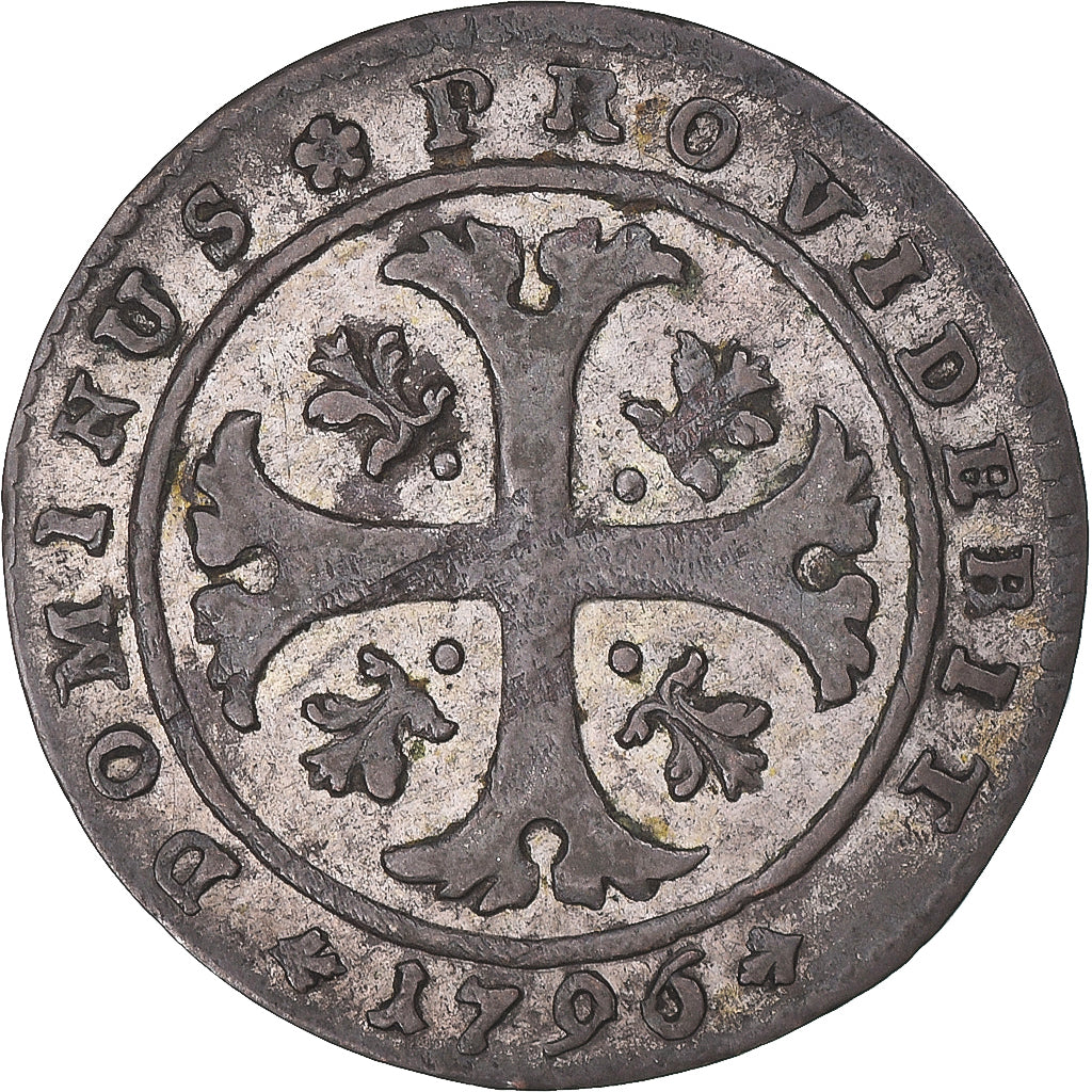 Coin, SWISS CANTONS, BERN, 1/2 Batzen, 1796, Bern, EF(40-45), Billon, KM:91
