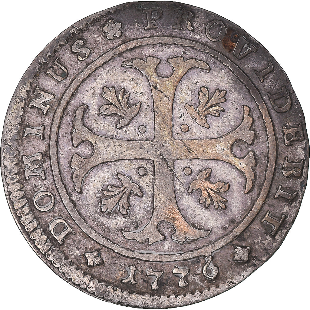 Coin, SWISS CANTONS, BERN, 1/2 Batzen, 1776, Bern, EF(40-45), Billon