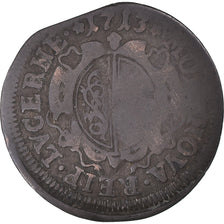 Moneta, Kantony Szwajcarskie, 1/2 Batzen, 1713, Lucerne, VF(20-25), Bilon