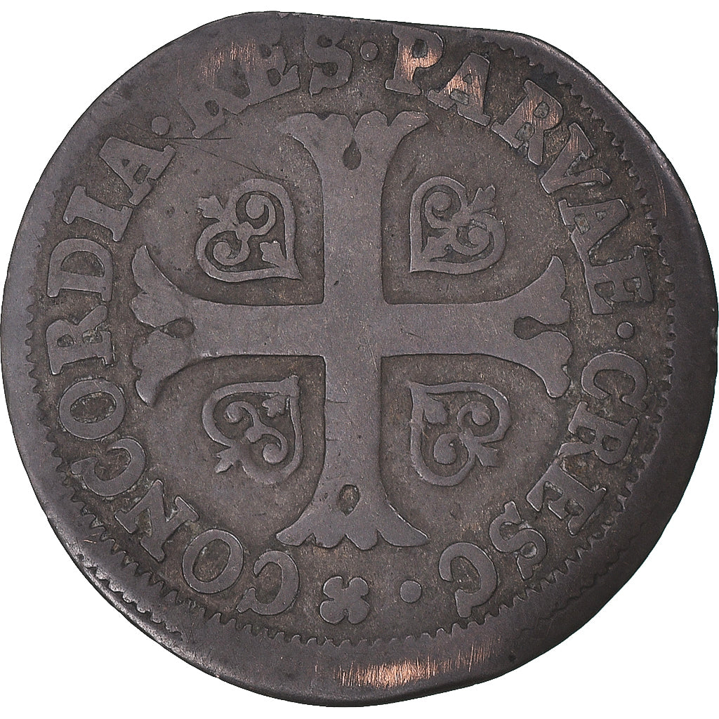 Moneta, Kantony Szwajcarskie, 1/2 Batzen, 1713, Lucerne, VF(20-25), Bilon