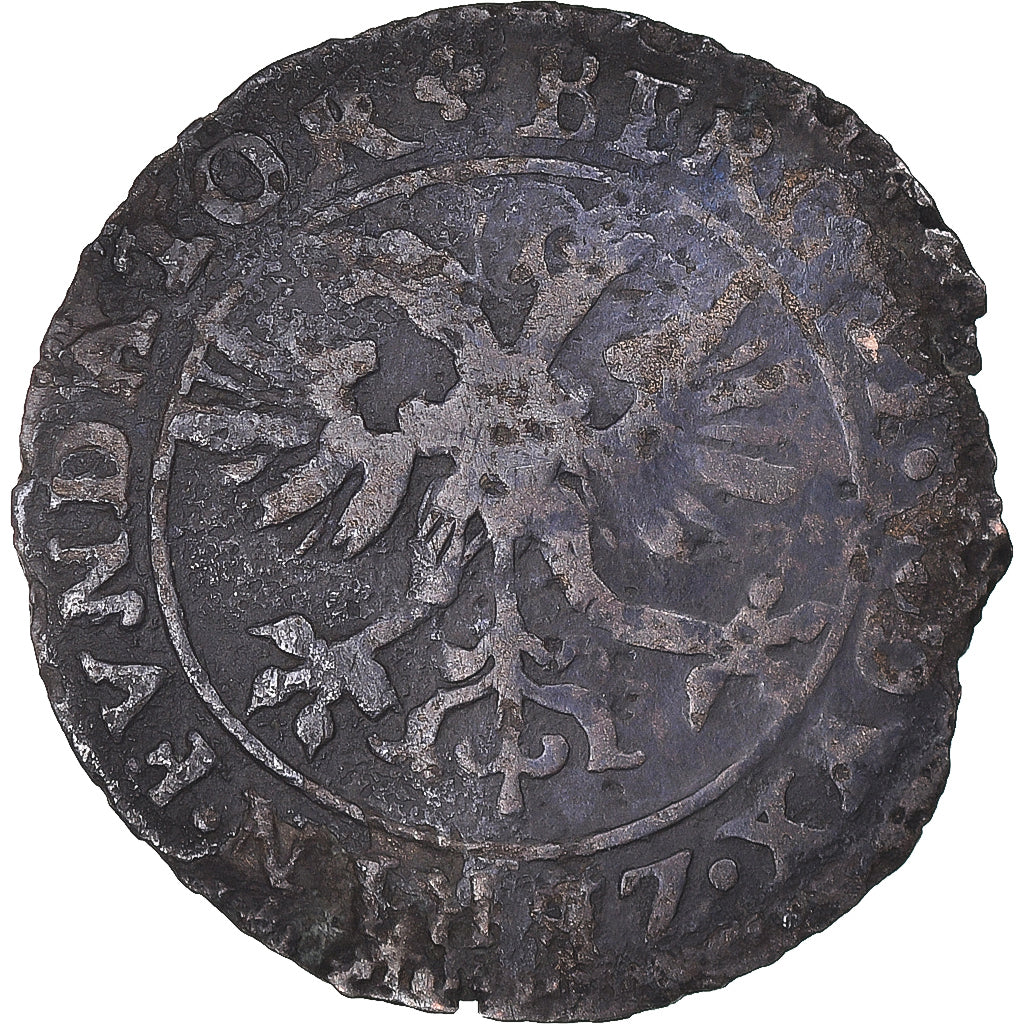 Coin, SWISS CANTONS, BERN, 1/2 Batzen, 1622, Bern, F(12-15), Billon