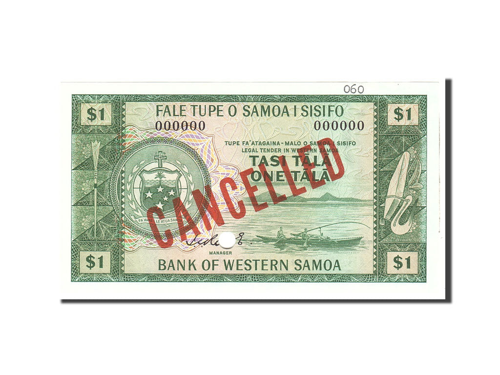Banknote, Western Samoa, 1 Tala, 1967, Undated, KM:16s, UNC(65-70)