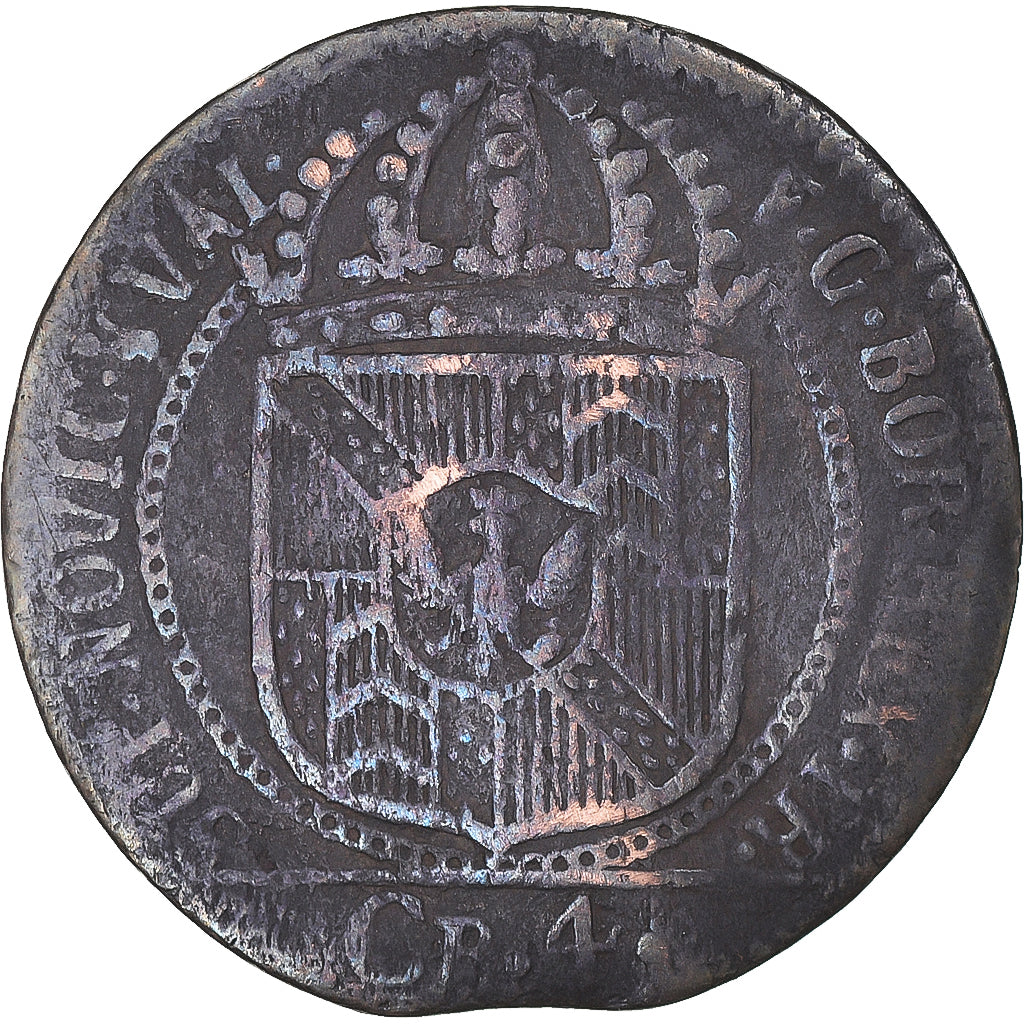 Coin, SWISS CANTONS, NEUCHATEL, 4 Kreuzer, 1 Batzen, 1790, Neuchatel, VF(20-25)