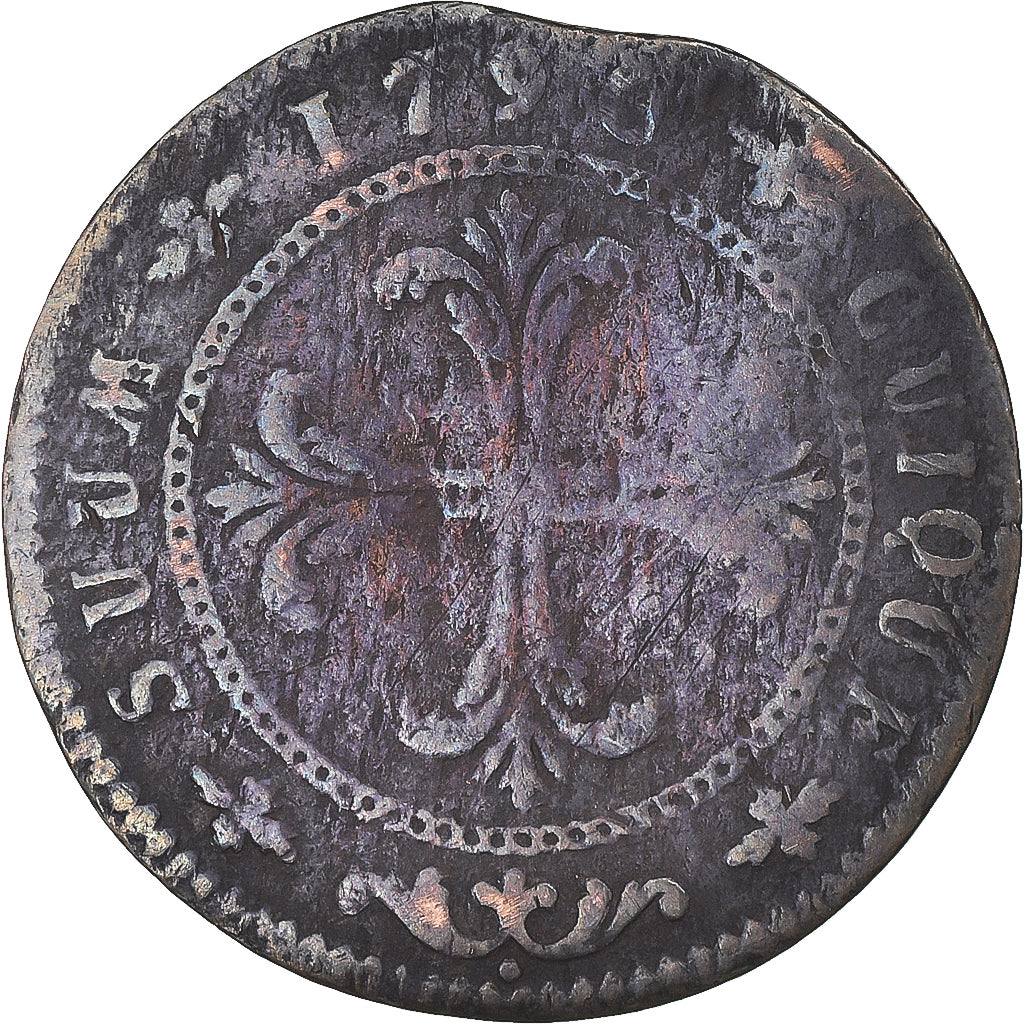 Coin, SWISS CANTONS, NEUCHATEL, 4 Kreuzer, 1 Batzen, 1790, Neuchatel, VF(20-25)