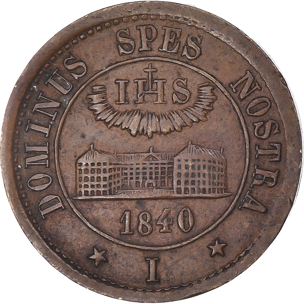Coin, Switzerland, Pensionnat des Jésuites, Batzen, 1840, Fribourg, AU(50-53)