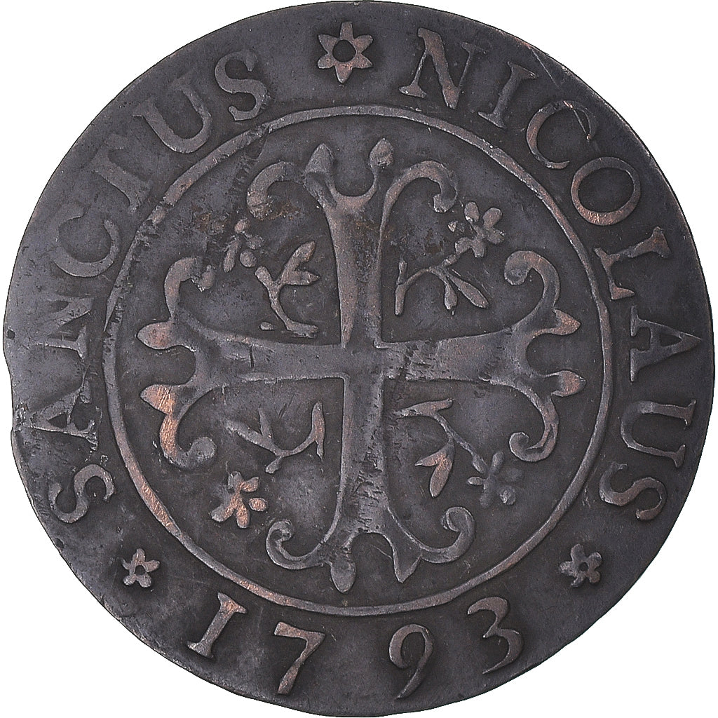 Moneta, CANTONI SVIZZERI, FREIBURG, 2 Kreuzer, 1793, Fribourg, BB, Biglione