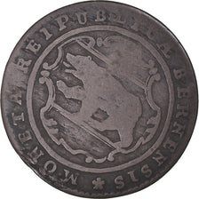 Coin, SWISS CANTONS, BERN, 1/2 Batzen, 1785, Bern, VF(20-25), Billon