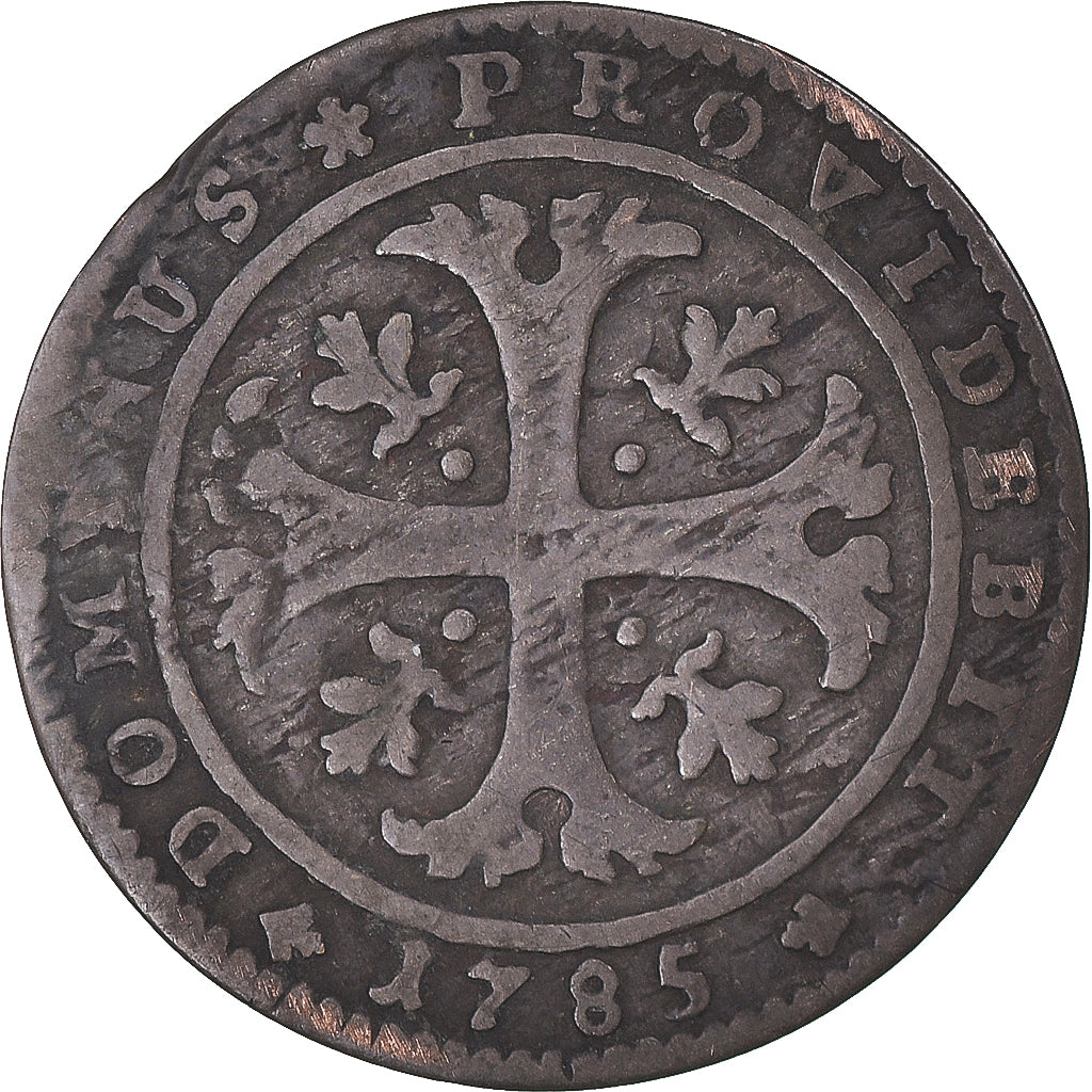 Coin, SWISS CANTONS, BERN, 1/2 Batzen, 1785, Bern, VF(20-25), Billon