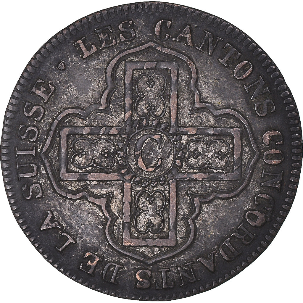 Moeda, CANTÕES SUÍÇOS, VAUD, Batzen, 1831, Lausanne, VF(30-35), Lingote