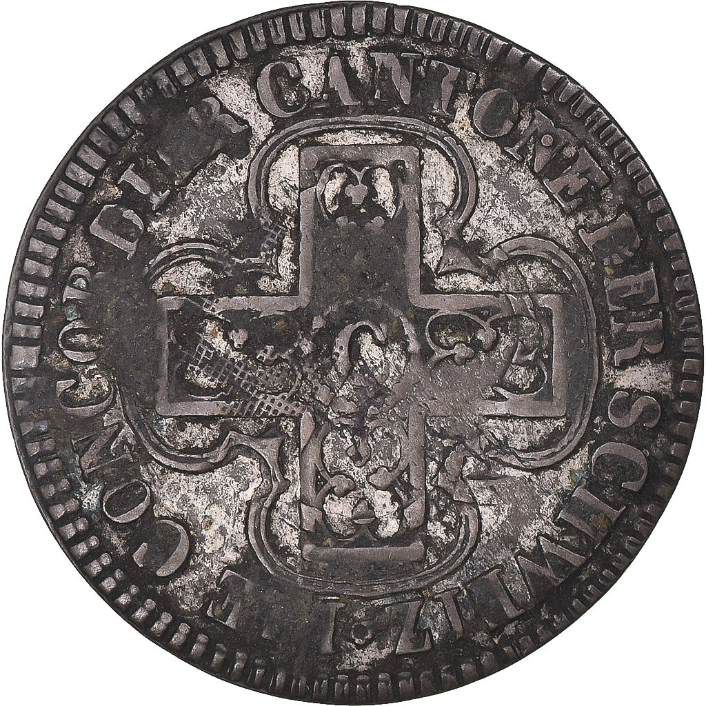 Moneta, CANTONI SVIZZERI, Batzen, 1828, Fribourg, MB+, Biglione