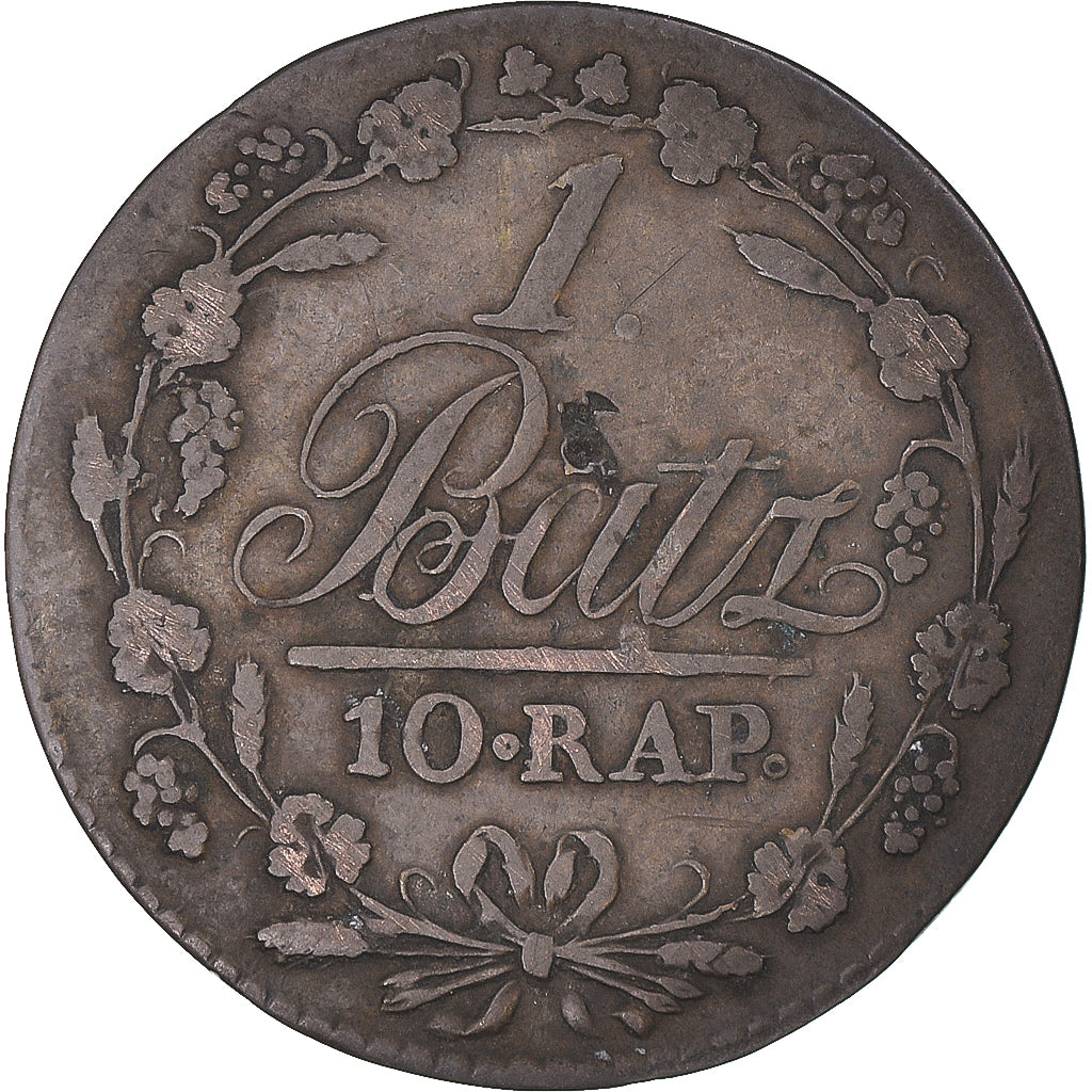 Coin, SWISS CANTONS, VAUD, Batzen, 1815, Lausanne, VF(30-35), Billon