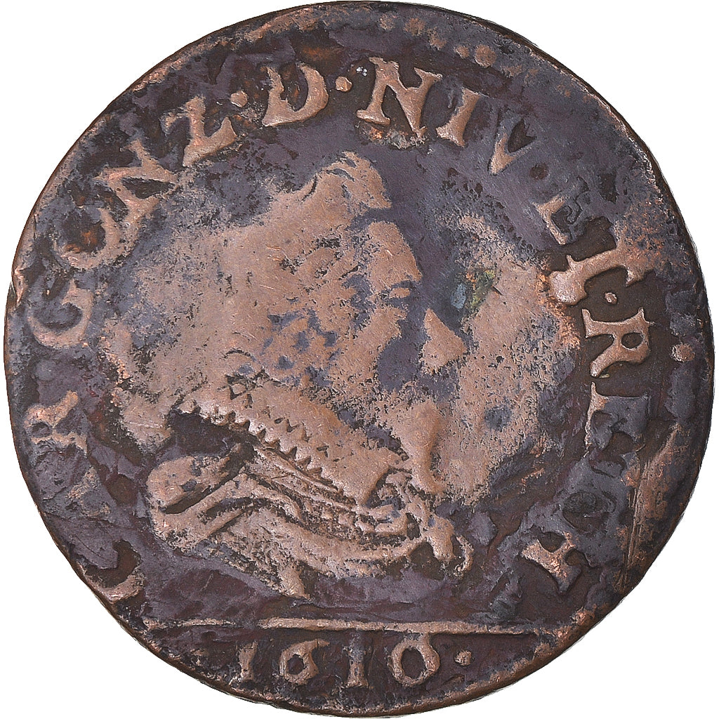Munten, FRANSE STATEN, NEVERS & RETHEL, 2 Liard, 1610, Charleville, FR, Koper