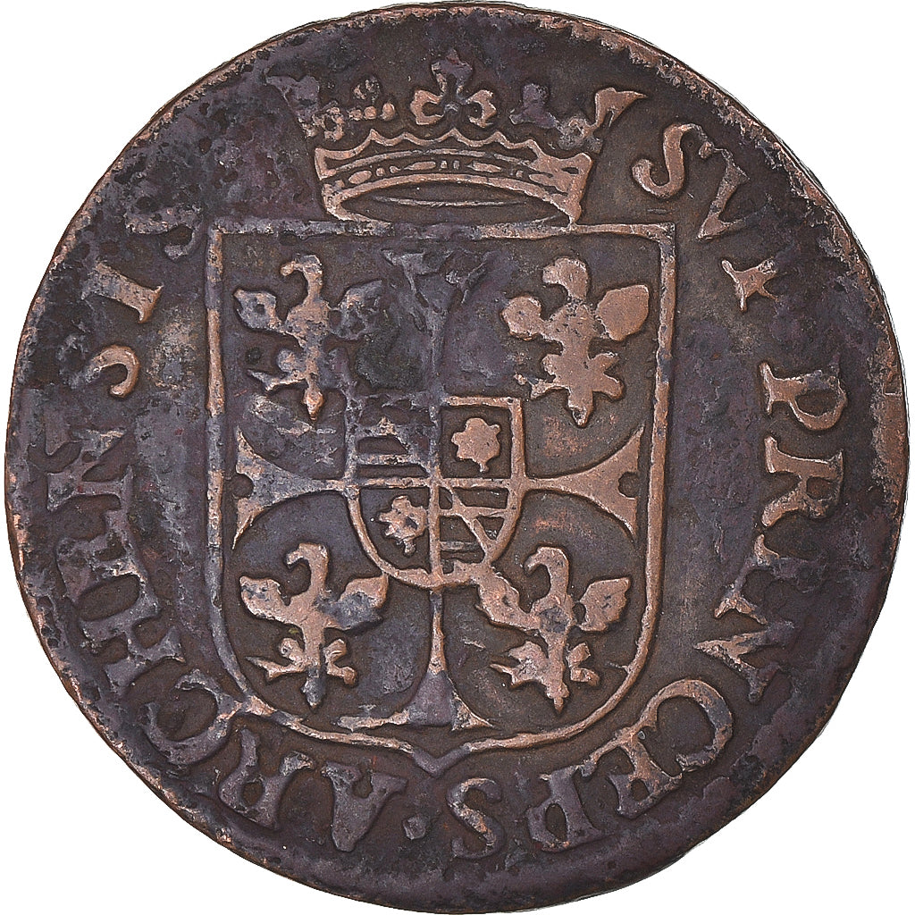 Munten, FRANSE STATEN, NEVERS & RETHEL, 2 Liard, 1610, Charleville, FR, Koper