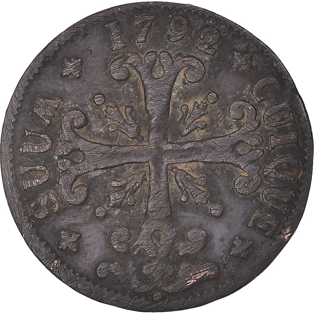 Moeda, CANTÕES SUÍÇOS, NEUCHATEL, 1/2 Batzen, 1792, Neuchatel, VF(20-25)