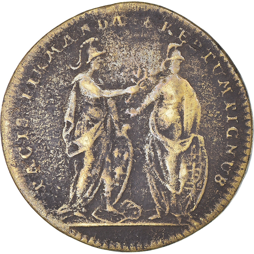 Frankreich, betaalpenning, Louis XV, Prise de Fontarabie, Nuremberg, S, Messing