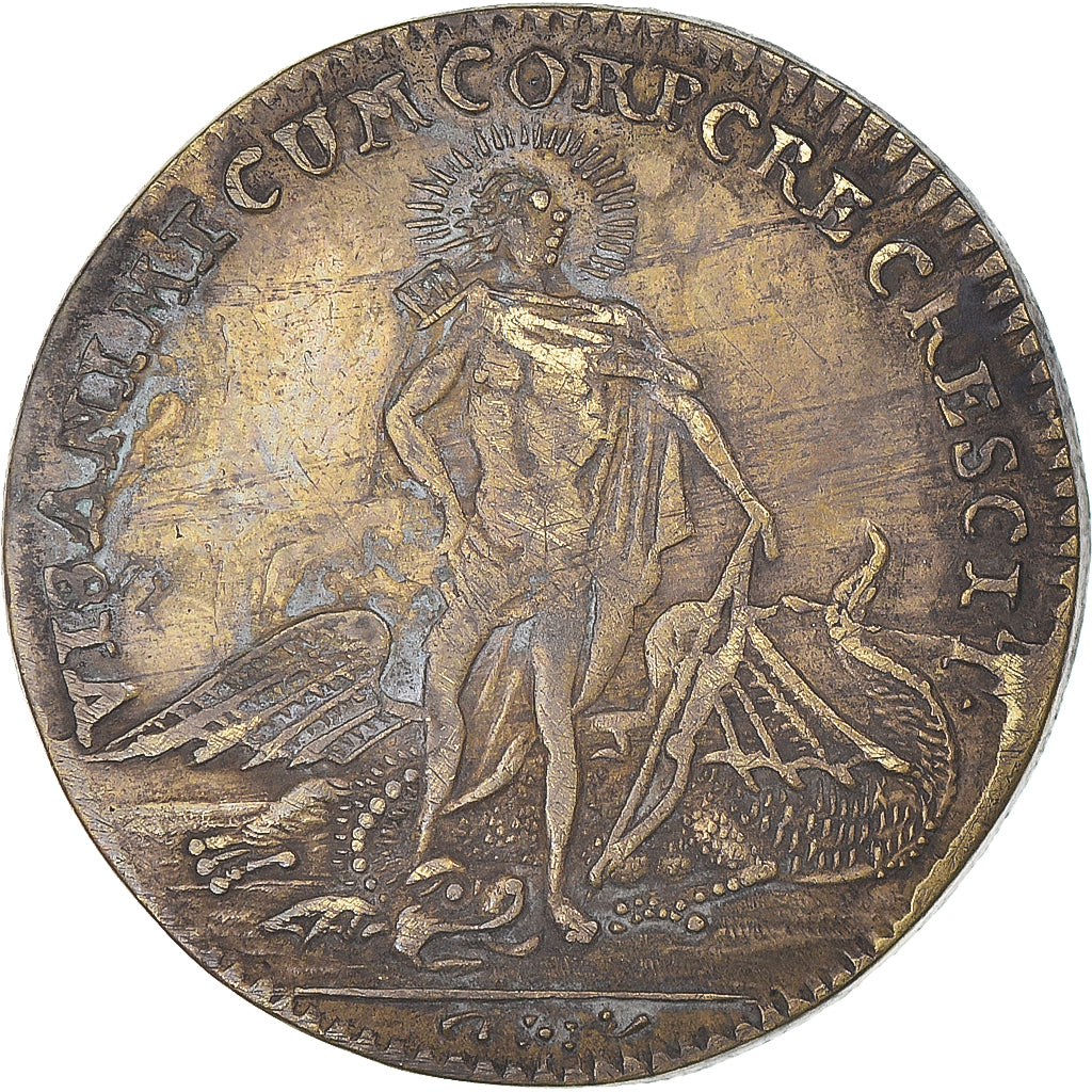 France, Token, Louis XV, Dit Le Bien Aimé, History, VF(30-35), Brass