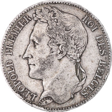 Moneta, Belgio, Leopold I, 5 Francs, 5 Frank, 1848, MB+, Argento, KM:3.2