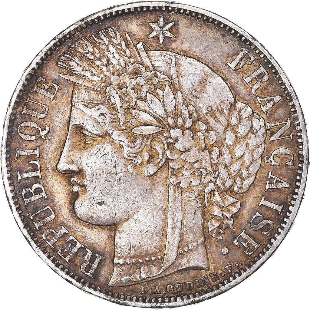 Coin, France, Cérès, 5 Francs, 1870, Paris, EF(40-45), Silver, KM:819