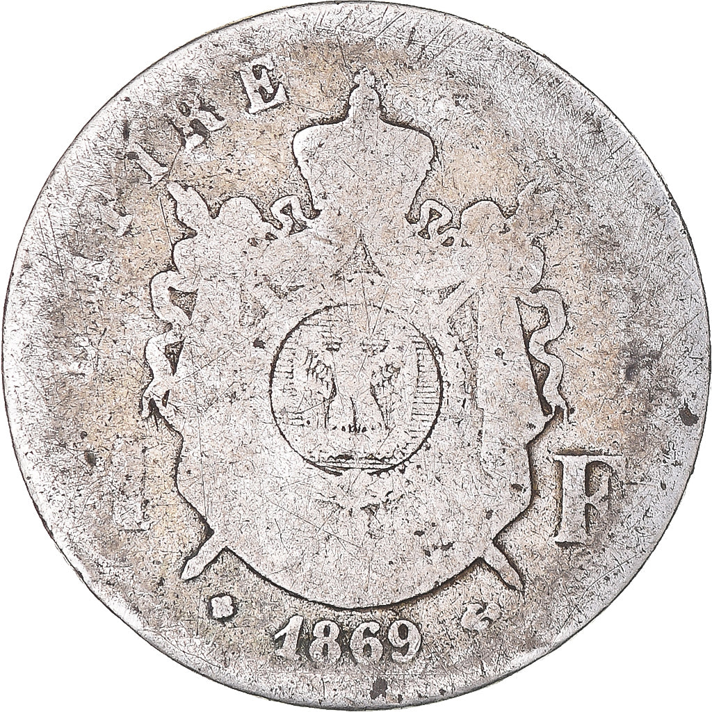 Münze, Frankreich, Napoleon III, Napoléon III, Franc, 1869, Strasbourg, SGE+