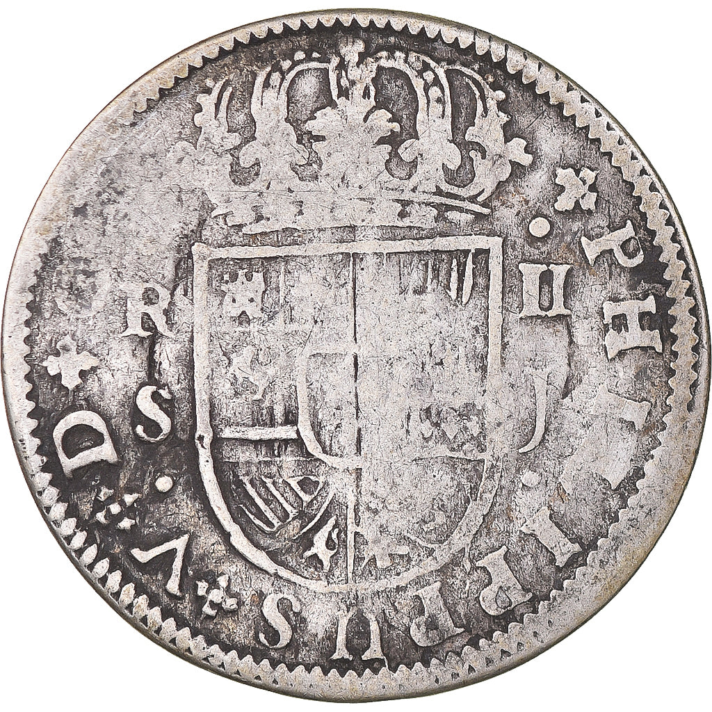 Coin, Spain, Philip V, 2 Reales, 1722, Seville, VF(20-25), Silver, KM:307