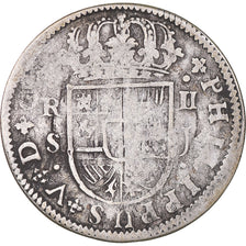 Coin, Spain, Philip V, 2 Reales, 1722, Seville, VF(20-25), Silver, KM:307