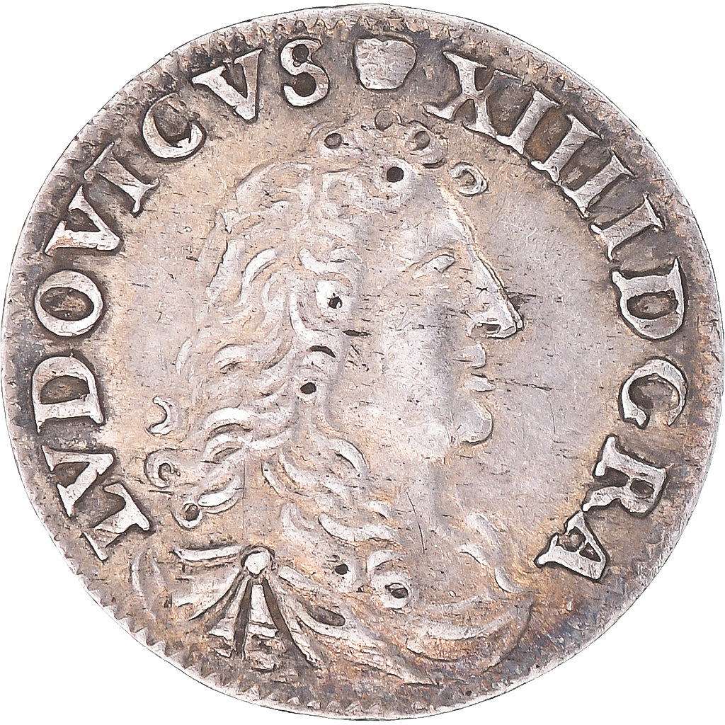 Moneta, Francia, Louis XIV, 4 Sols des Traitants, 1676, Vimy, BB+, Argento