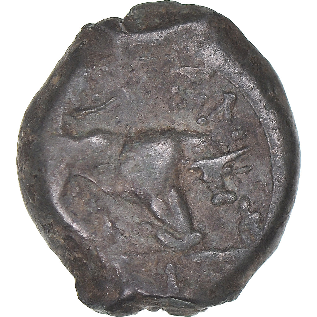 Moeda, Massalia, Bronze au taureau, c. 121-49 AC., Marseille, EF(40-45), Bronze