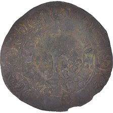 Moeda, França, Charles V, Blanc with K, 1365, F(12-15), Lingote, Duplessy:363
